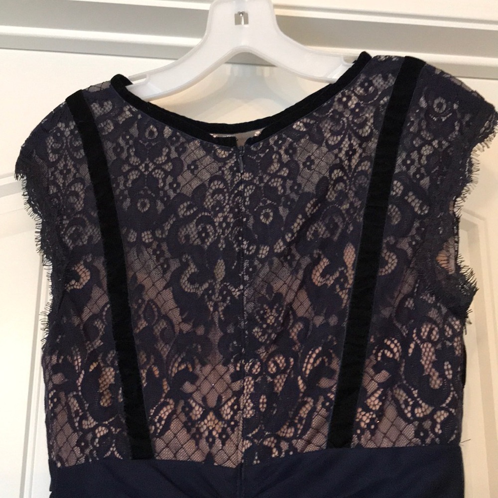 NAVY BLUE DAVIDS BRIDAL BRIDESMAID DRESS - Picture 4 of 6